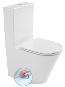 DARIO RIMLESS komplakt WC, odpływ poziomy/pionowy, biały