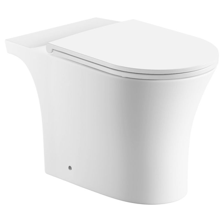 VITO miska kompaktu WC, Rimless, 61x35,5cm, odpływ dolny/tylny, biały