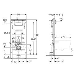 GEBERIT DUOFIX spłuczka podtynkowa Sigma 12cm, zabudowa lekka