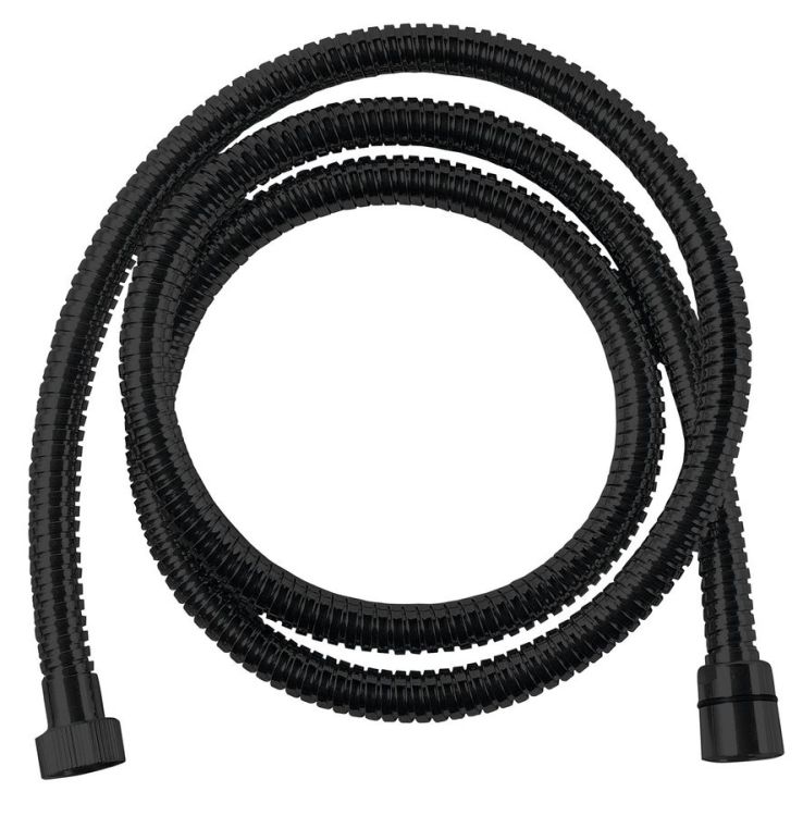 POWERFLEX wąż prysznicowy metalowy, 200cm, czarny mat