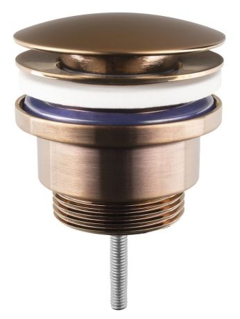 Przejdź do produktu Odpływ umywalkowy 5/4”, klik-klak, duży korek, 10-55mm, miedź mat