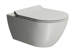 PURA WC wiszące, Swirlflush, 55x36 cm, cenere dual-mat
