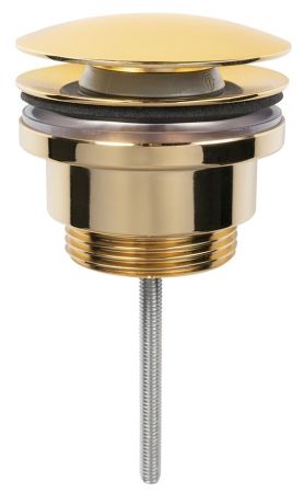 Przejdź do produktu Odpływ umywalkowy, 5/4'', click-clack, duży grzybek, złoto