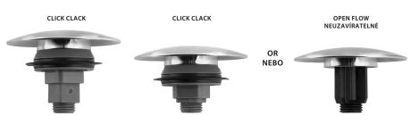 Przejdź do produktu Odpływ umywalkowy, 5/4'', click-clack, duży grzybek, złoto