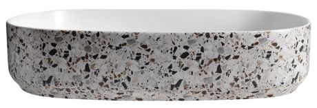 Przejdź do produktu INFINITY OVAL umywalka ceramiczna nablatowa, 55x36cm, terrazzo