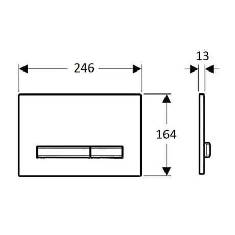 Przejdź do produktu GEBERIT SIGMA50 Dual flush przycisk spłukujący, biały/czarny chrom