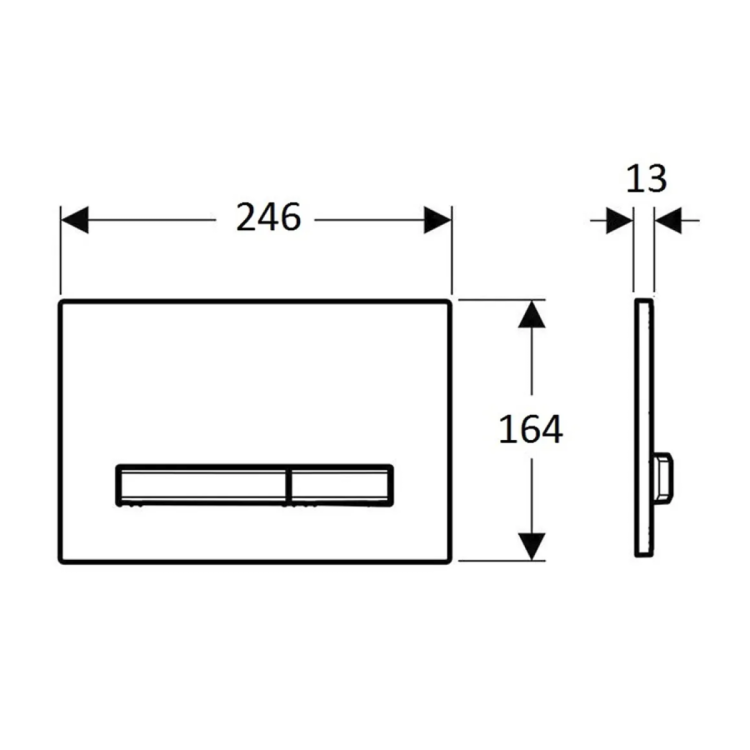 GEBERIT SIGMA50 Dual flush przycisk spłukujący, biały/czarny chrom