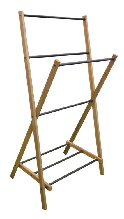 WING składany stojak na ręczniki 58x103x35cm, drewno jesionowe