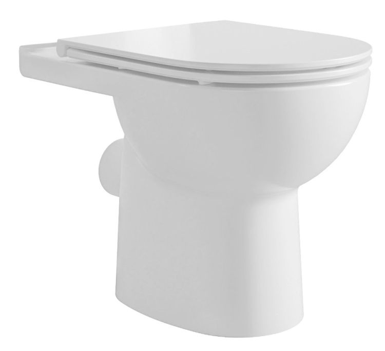 TAVON miska do kompaktu WC, Rimless, 61x35,5cm, odpływ pionowy, biały