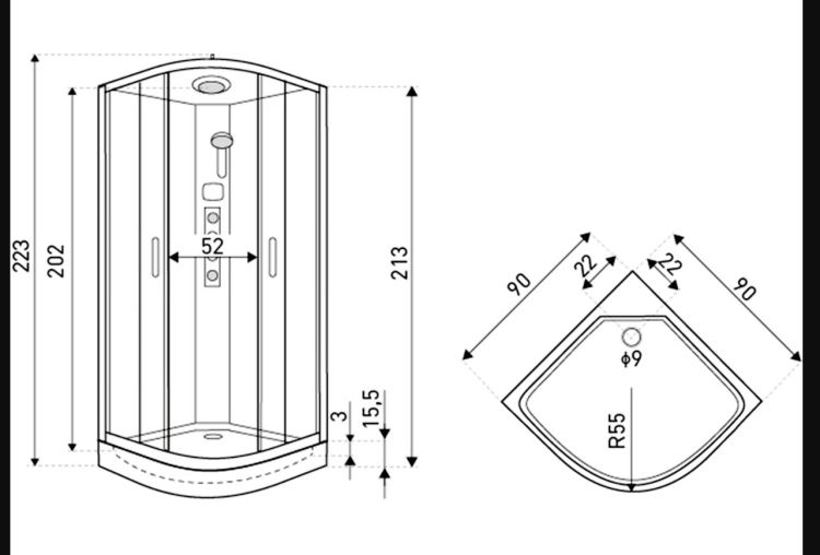 kabina z hydromasażem Kerra Orion WH rysunek techniczny.JPG