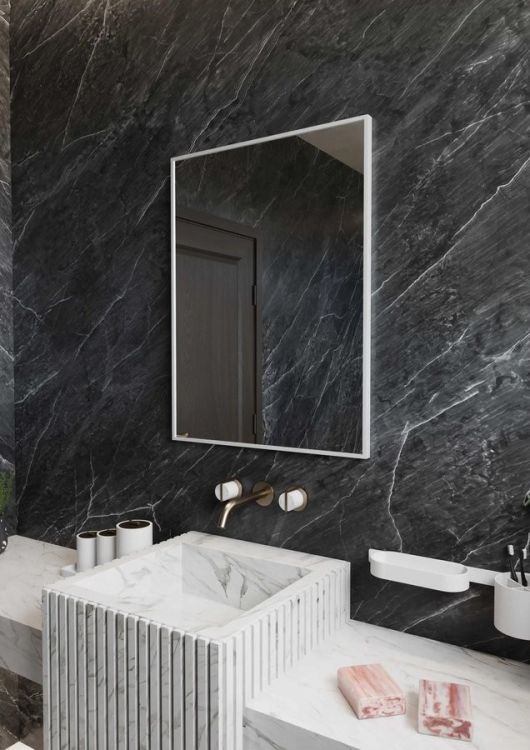 NOTION SLIM lustro w ramie, 60x80cm, biały mat