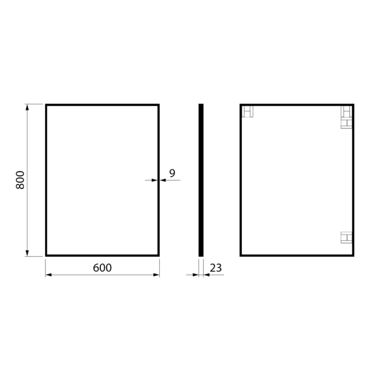 NOTION SLIM lustro w ramie, 60x80cm, złoto mat