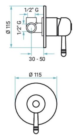 Przejdź do produktu Bateria umywalkowa Retro podtynkowa z wylewką Retro Bronzo  Emmevi Laguna 4009CR +C01029BR