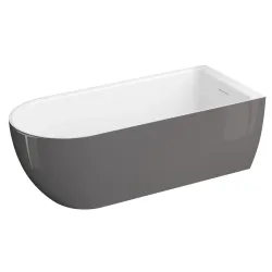 Wanna wolnostojąca przyścienna 170x75 cm Murena Polimat 00739 grafit połysk