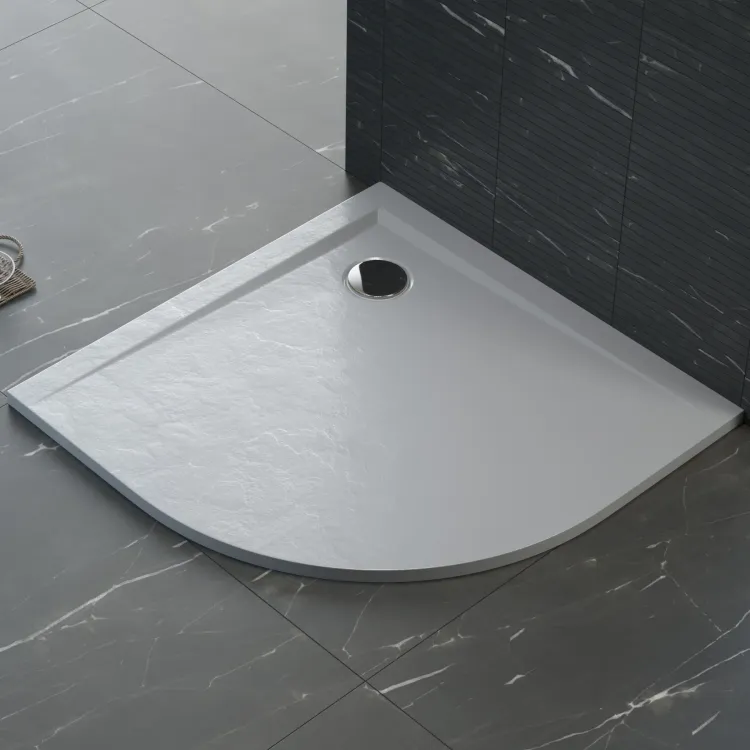 Brodzik półokrągły 80x80 cm Polimat Perrito 00536 beton