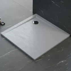 Brodzik posadzkowy kwadratowy 80x80 cm Polimat Perrito 00555 kolor beton, kamień