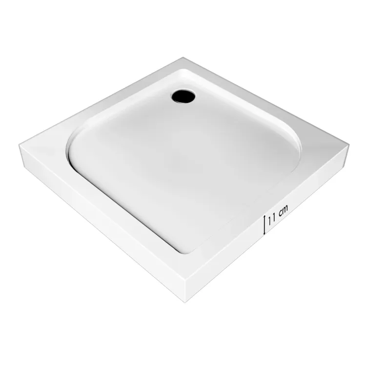 Brodzik kompaktowy kwadratowy 90x90 cm Polimat Tenor 00595 biały