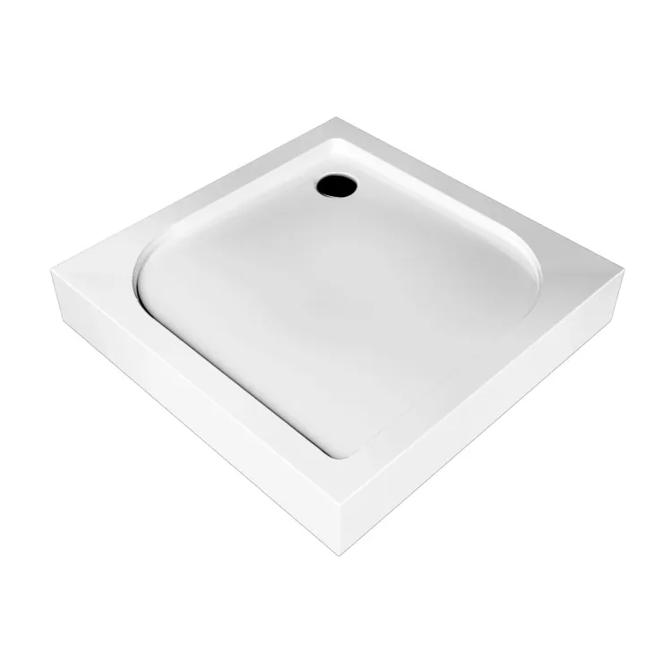 Brodzik kompaktowy kwadratowy 90x90 cm Polimat Tenor 00595 biały