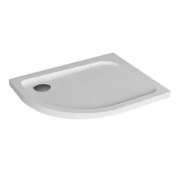 Brodzik posadzkowy asymetryczny 100x80 cm Polimat Oris 00068 biały prawy