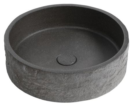 Przejdź do produktu ISPIR betonowa umywalka z odpływem, 40cm, czarny granit