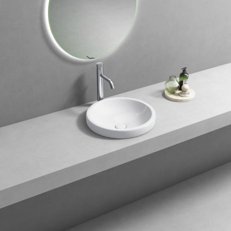 Przejdź do produktu ROLA umywalka ceramiczna wpuszczana, średnica 41cm, biały