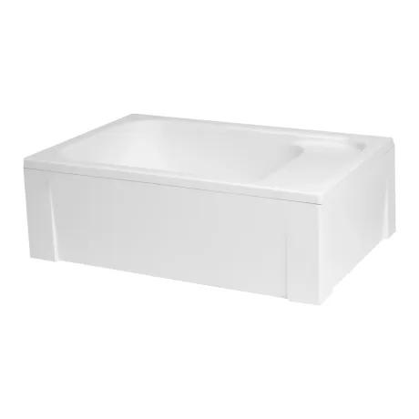 Przejdź do produktu Brodzik prostokątny 120x80 cm z siedziskiem Polimat Roni 00683 biały
