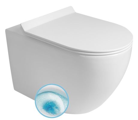 Przejdź do produktu CARLO WC misa wisząca, Vortex Rimless, 36x53cm, biały