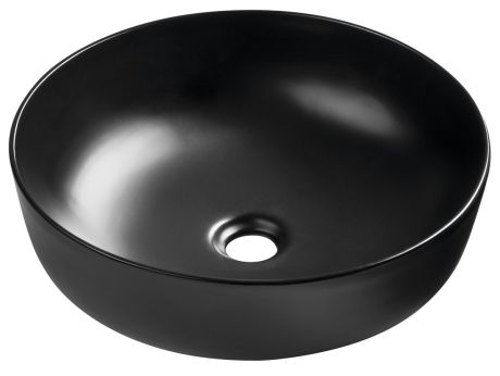 Przejdź do produktu RONDEA umywalka ceramiczna nablatowa średnica 41cm, czarny mat