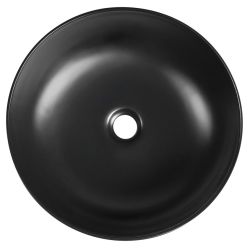 RONDEA umywalka ceramiczna nablatowa średnica 41cm, czarny mat