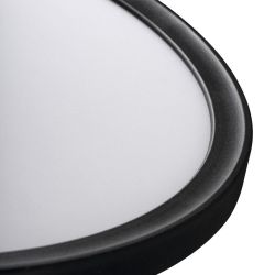 AZPO lampa sufitowa LED, średnica 225mm, 11,8W, 3000/4000/6000K, IP54, czarny mat