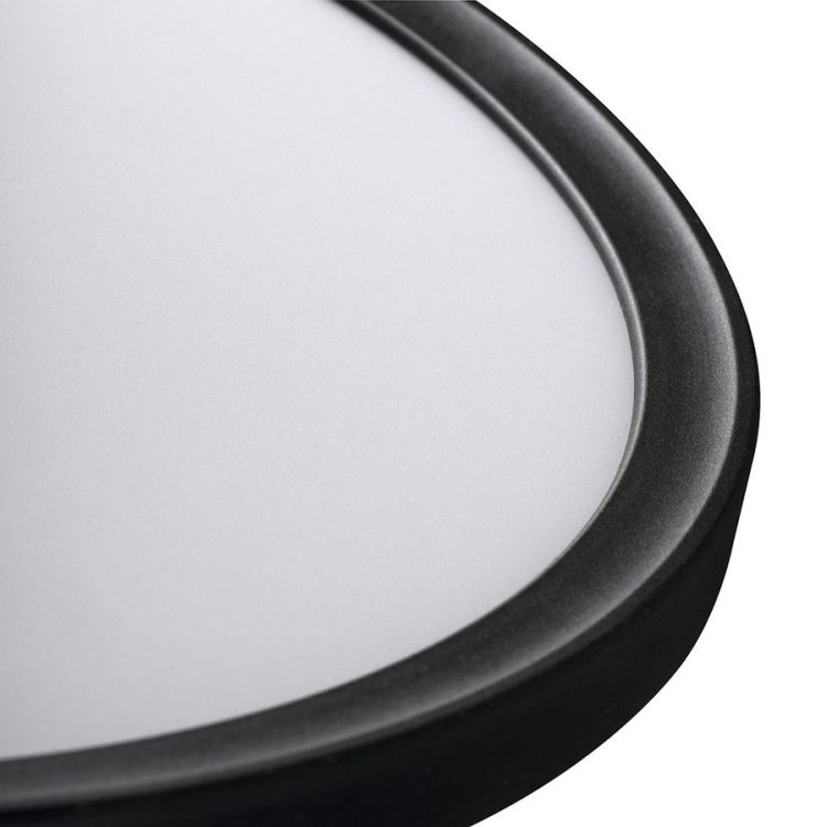 AZPO lampa sufitowa LED, średnica 225mm, 11,8W, 3000/4000/6000K, IP54, czarny mat