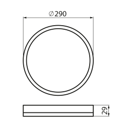 AZPO lampa sufitowa LED, średnica 290mm, 18,5W, 3000/4000/6000K, IP54, biały