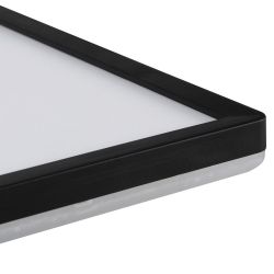 AZPO lampa sufitowa LED 225x225mm, 12,3W, 3000/4000/6000K,IP54, czarny mat
