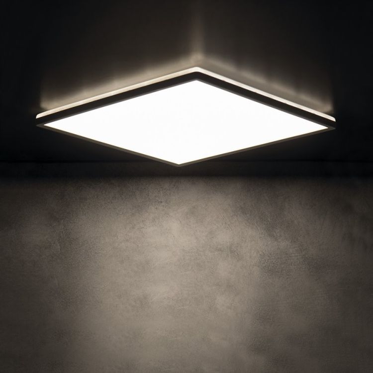 AZPO lampa sufitowa LED 300x300mm, 17,5W, 3000/4000/6000K, IP54, czarny mat