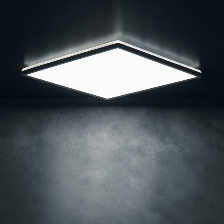 AZPO lampa sufitowa LED 420x420mm, 22W, 3000/4000/6000K, IP54, czarny mat