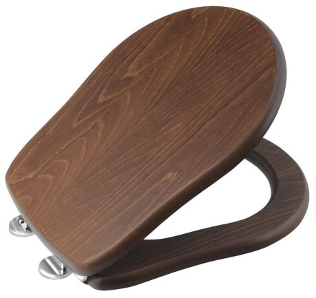 Przejdź do produktu RETRO deska WC, Soft Close, orzech/chrom