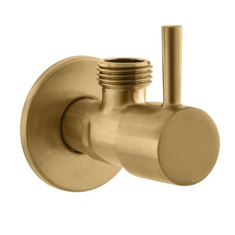 Przejdź do produktu Zawór narożny z ceramicznym pokrywem 1/2"x3/8", złoto mat