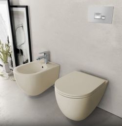 zestaw miska i bidet Infinity kolor ivory kość słoniowa piękna aranżacja.JPG