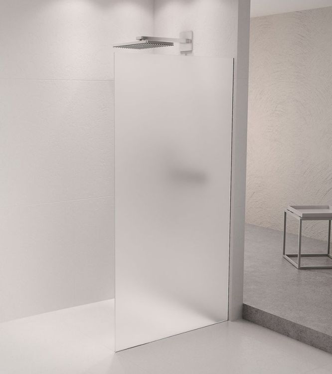 ARCHITEX zestaw do mocowania szkła podłoga-ściana-suft z listwą spadkową, 1615x2105mm, prawy, polerowany aluminium