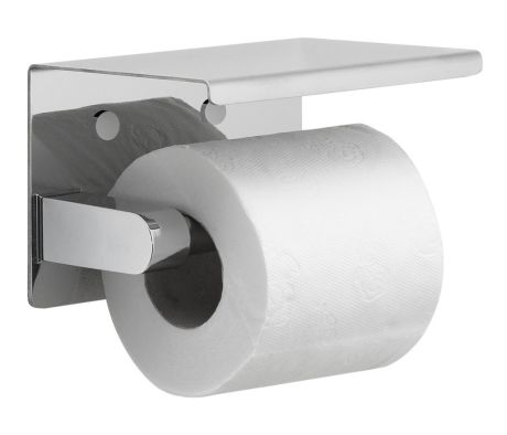 Przejdź do produktu Wieszak na papier toaletowy z półką, chrom