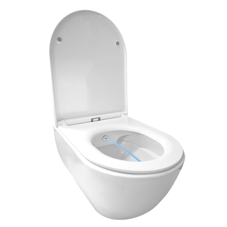 Miska WC z funkcją bidetu 35x52 cm bezrantowa Aquaduo Nicole NIC