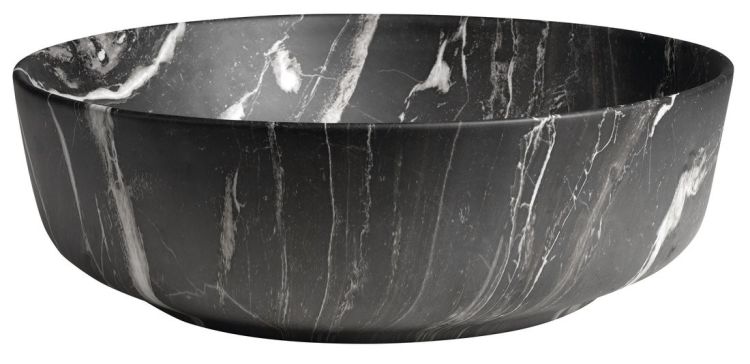 RONDEA umywalka ceramiczna nablatowa średnica 41cm, carnico marmor