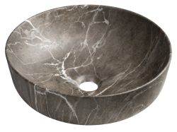 RONDEA umywalka ceramiczna nablatowa średnica 41cm, breccia marmur