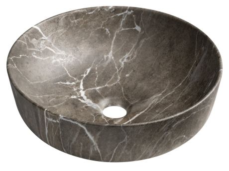 Przejdź do produktu RONDEA umywalka ceramiczna nablatowa średnica 41cm, breccia marmur