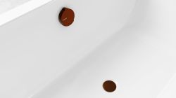 Zestaw odpływowy z napełnianiem, długość 800mm, korek automatyczny 72mm, czarny mat