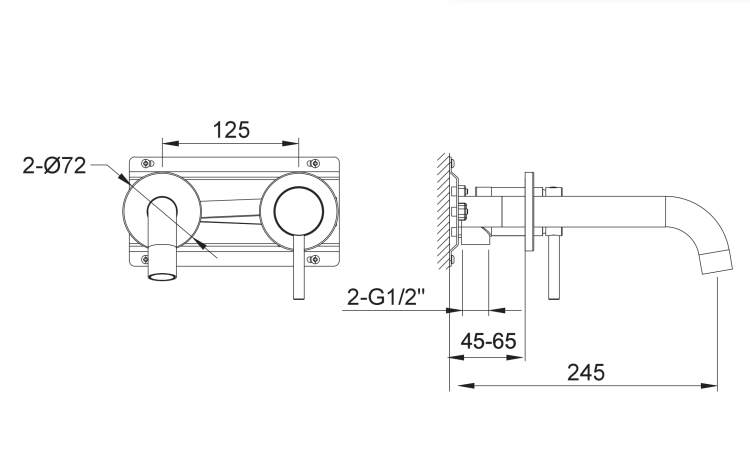 Bateria umywalkowa podtynkowa Kohlman Axel QW180ABC miedź szczotkowana (id: 83344)