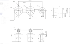 Bateria wannowa podtynkowa Kohlman Axel QW260ABC miedź szczotkowana (id: 83356)
