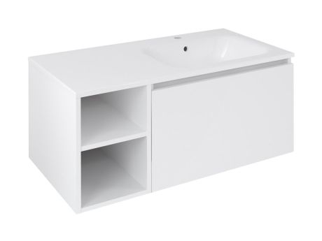 Przejdź do produktu LOREA szafka umywalkowa 100x46x51,5cm (30P+70cm), prawa, biały mat