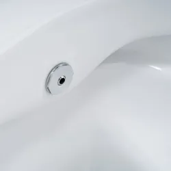 Miska WC myjąca bezkołnierzowa wisząca 50x36 cm Trend z deską WC TR2239 biały połysk - dysza myjąca