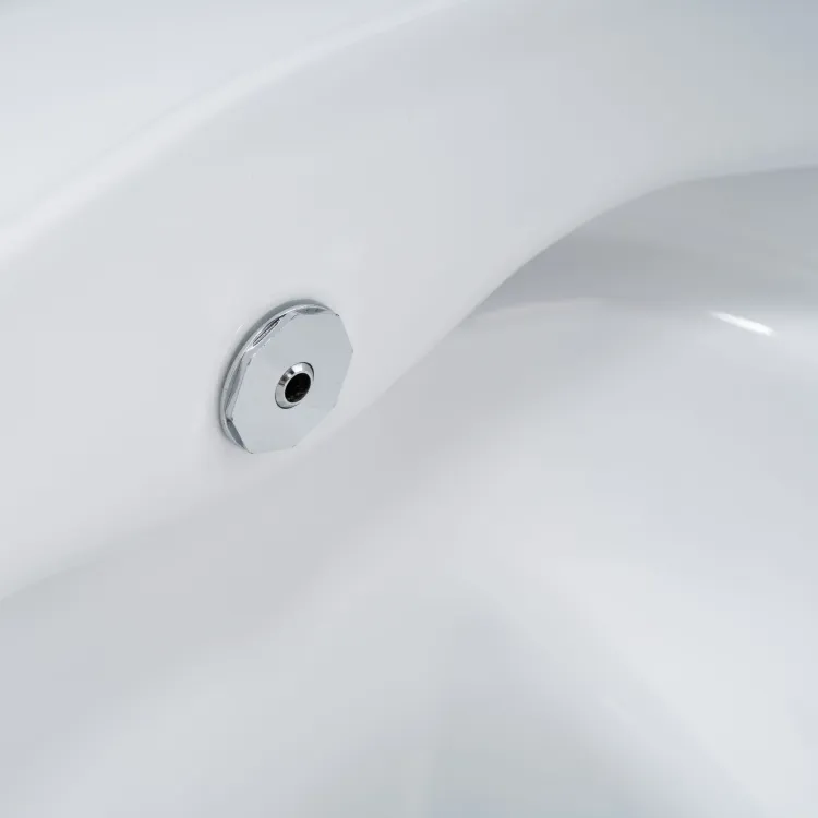Miska WC myjąca bezkołnierzowa wisząca 50x36 cm Trend z deską WC TR2239 biały połysk - dysza myjąca